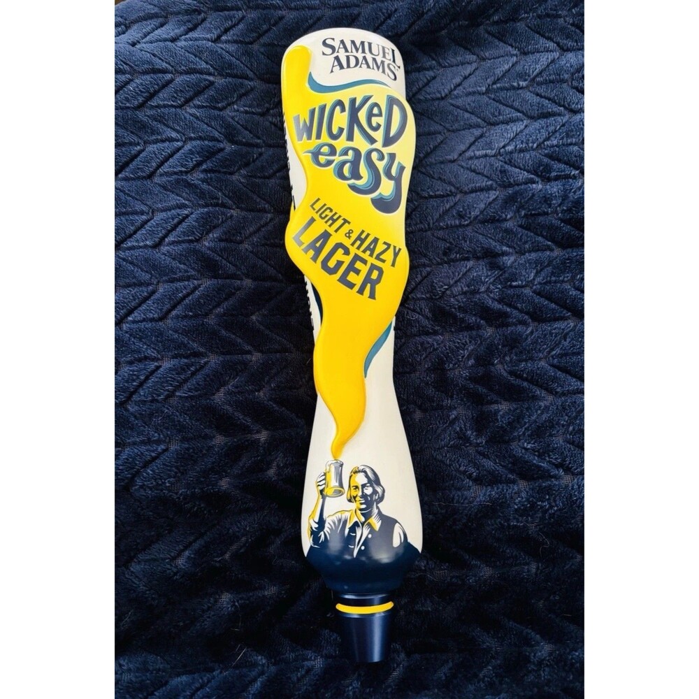 Samuel Adams Wicked Easy Light & Hazy Lager Beer Tap Handle Bar Pub 12” New